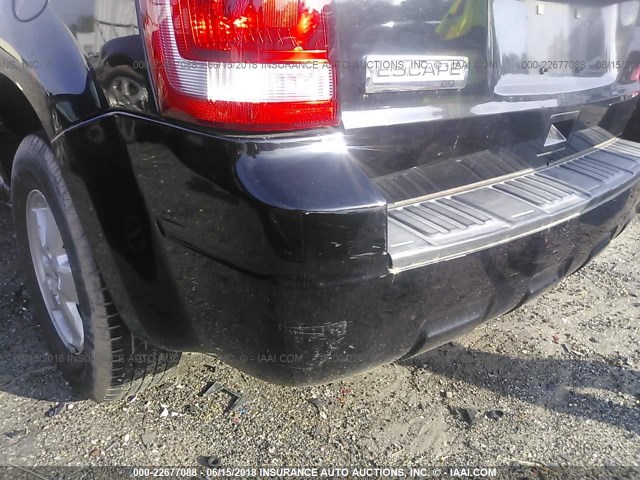 1FMCU0D79AKC17282 - 2010 FORD ESCAPE XLT BLACK photo 6