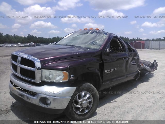 3D7MS48C55G786100 - 2005 DODGE RAM 3500 ST/SLT BURGUNDY photo 2