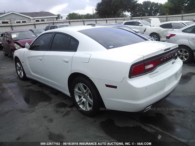 2B3CL5CT6BH593662 - 2011 DODGE CHARGER R/T WHITE photo 3