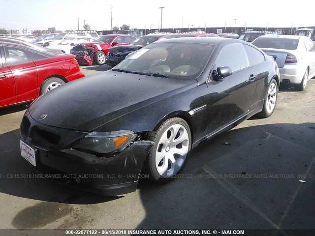 WBAEH73495B869369 - 2005 BMW 645 CI AUTOMATIC Қара фото 2