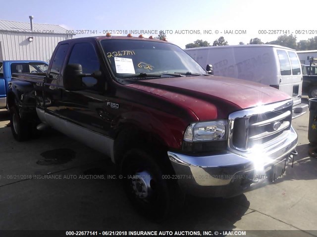 1FTWX32F21EA63971 - 2001 FORD F350 SUPER DUTY RED photo 1