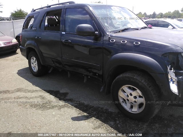 5TDZT38A81S023991 - 2001 TOYOTA SEQUOIA LIMITED BLACK photo 6