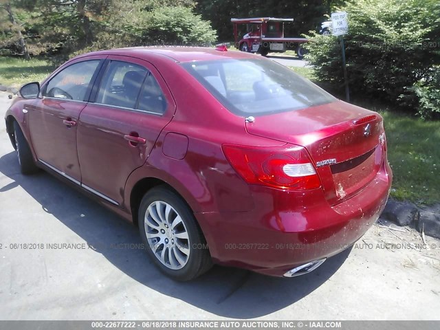 JS2RF9137D6100057 - 2013 SUZUKI KIZASHI SE RED photo 3