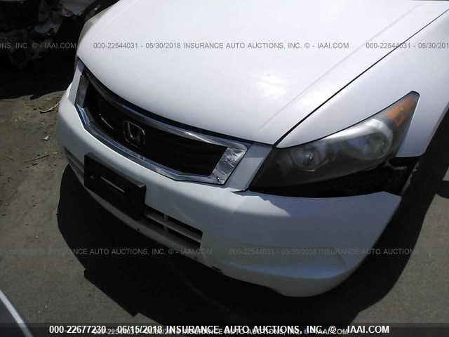 1HGCP2F49AA108161 - 2010 HONDA ACCORD LXP WHITE photo 6