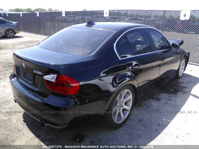 WBAVB77578NH80782 - 2008 BMW 335 I BLACK photo 4