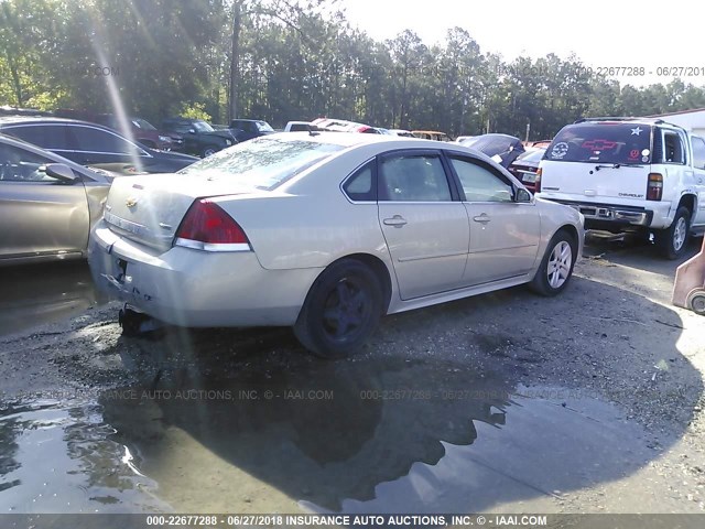 2G1WA5EK2B1152117 - 2011 CHEVROLET IMPALA LS BEIGE photo 4