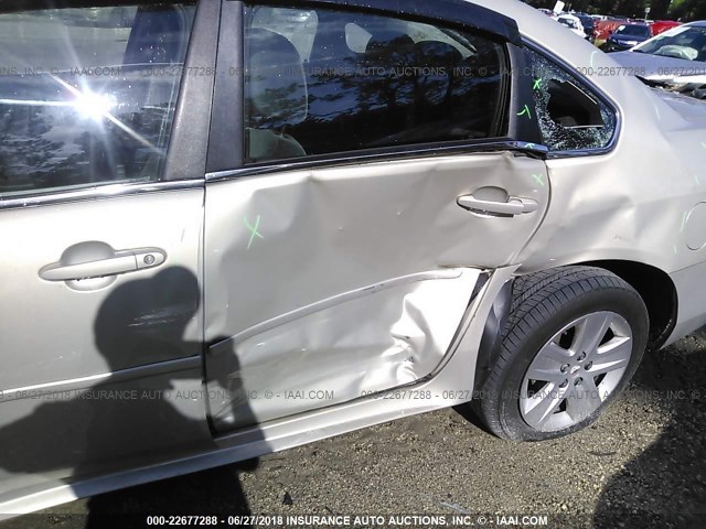 2G1WA5EK2B1152117 - 2011 CHEVROLET IMPALA LS BEIGE photo 6