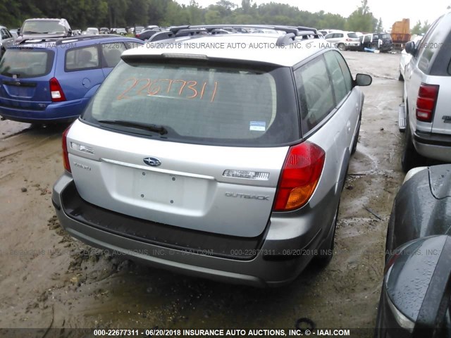 4S4BP62C857383596 - 2005 SUBARU LEGACY OUTBACK 2.5I LIMITED SILVER photo 4