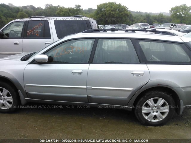 4S4BP62C857383596 - 2005 SUBARU LEGACY OUTBACK 2.5I LIMITED SILVER photo 6