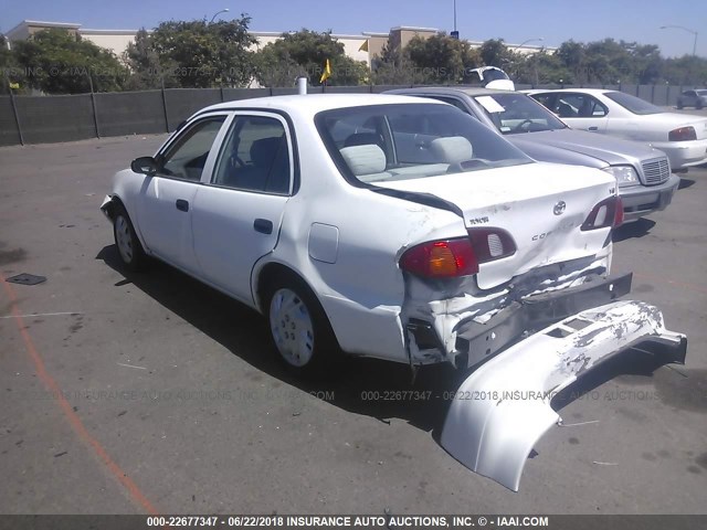 1NXBR12E9XZ274342 - 1999 TOYOTA COROLLA VE/CE/LE 白色 照片 3