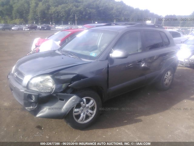 KM8JN72D68U821599 - 2008 HYUNDAI TUCSON SE/LIMITED GRAY photo 2