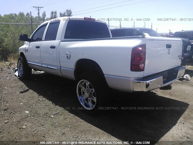 1D7KS28A17J623505 - 2007 DODGE RAM 2500 ST/SLT WHITE photo 3