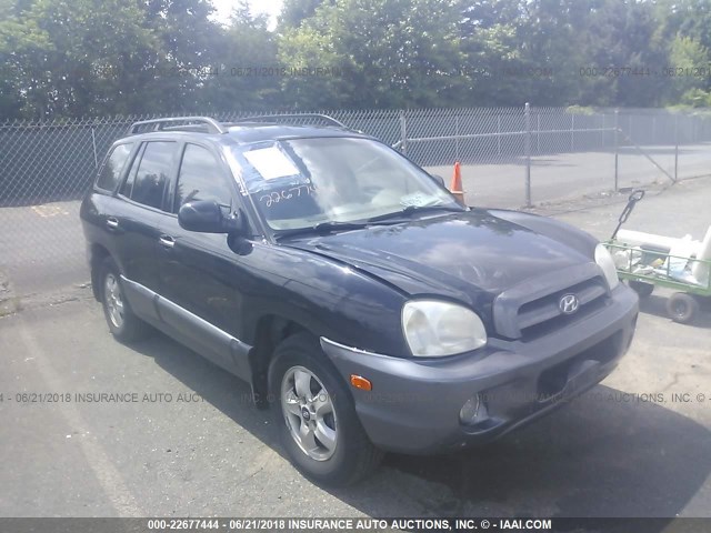 KM8SC13E26U084641 - 2006 HYUNDAI SANTA FE GLS/LIMITED BLUE photo 1