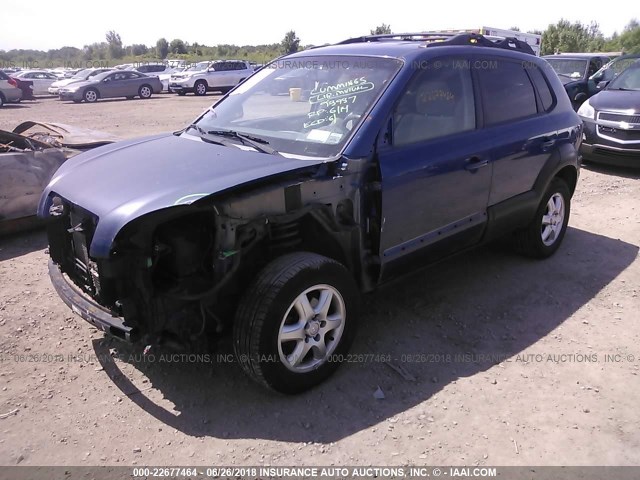 KM8JN72D45U148050 - 2005 HYUNDAI TUCSON GLS/LX BLUE photo 2