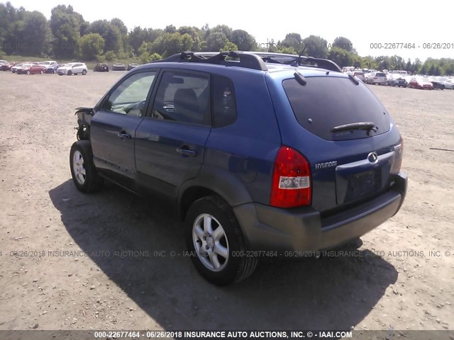 KM8JN72D45U148050 - 2005 HYUNDAI TUCSON GLS/LX BLUE photo 3