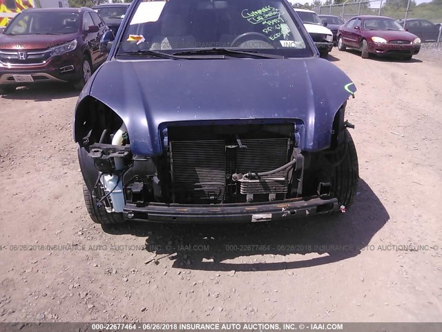 KM8JN72D45U148050 - 2005 HYUNDAI TUCSON GLS/LX BLUE photo 6