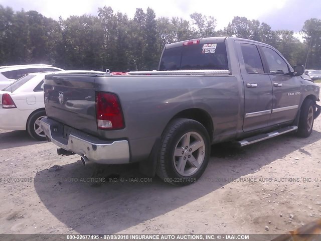 1C6RD6GT4CS332506 - 2012 DODGE RAM 1500 SLT GRAY photo 4