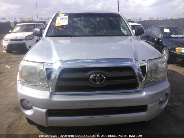 3TMJU4GN5AM102622 - 2010 TOYOTA TACOMA DOUBLE CAB PRERUNNER SILVER photo 6
