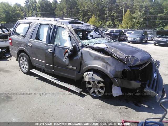 1FMFU20518LA40745 - 2008 FORD EXPEDITION LIMITED GRAY photo 1