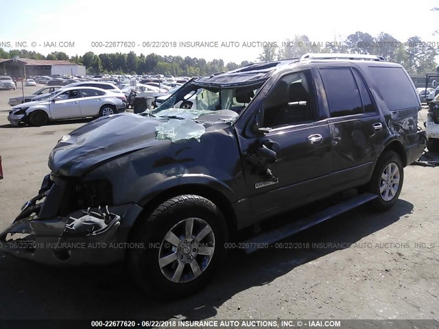 1FMFU20518LA40745 - 2008 FORD EXPEDITION LIMITED GRAY photo 2