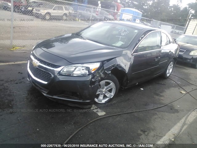 1G11B5SL3EF163385 - 2014 CHEVROLET MALIBU LS GRAY photo 2
