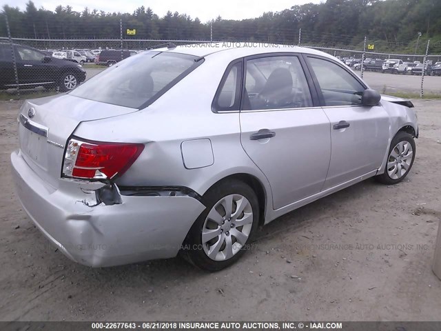 JF1GE61668H526206 - 2008 SUBARU IMPREZA 2.5I SILVER photo 4