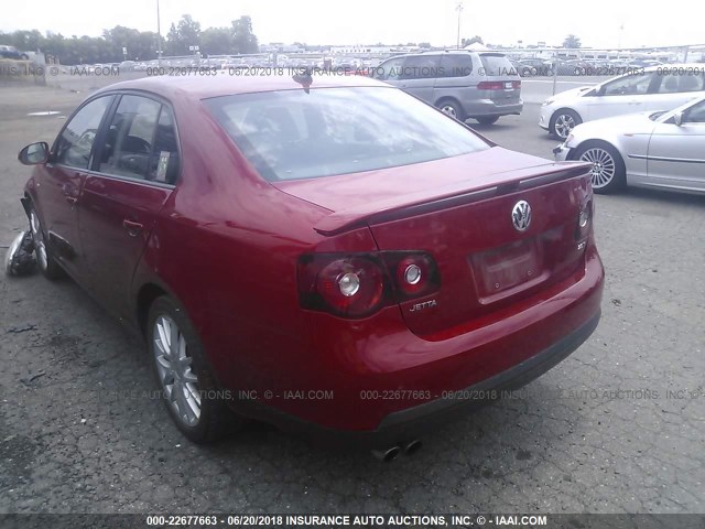3VWRA71K19M037322 - 2009 VOLKSWAGEN JETTA WOLFSBURG 红色 照片 3