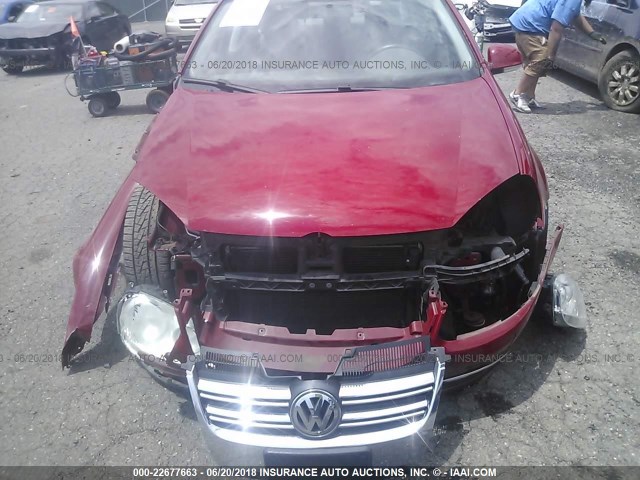 3VWRA71K19M037322 - 2009 VOLKSWAGEN JETTA WOLFSBURG 红色 照片 6