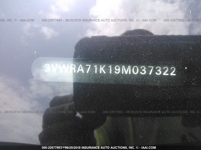 3VWRA71K19M037322 - 2009 VOLKSWAGEN JETTA WOLFSBURG 红色 照片 9