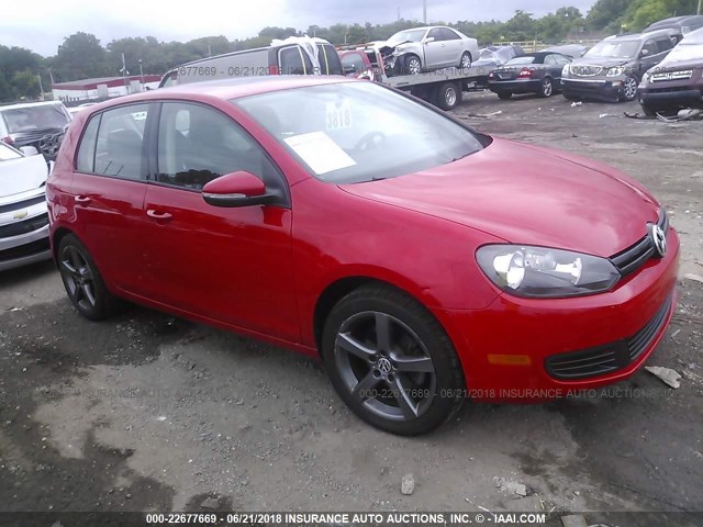 WVWDB7AJ8CW100358 - 2012 VOLKSWAGEN GOLF RED photo 1