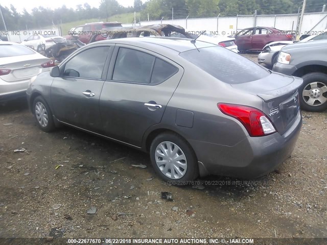 3N1CN7AP9CL886154 - 2012 NISSAN VERSA S/SV/SL BROWN photo 3