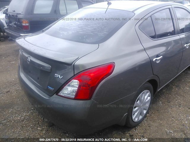 3N1CN7AP9CL886154 - 2012 NISSAN VERSA S/SV/SL BROWN photo 6