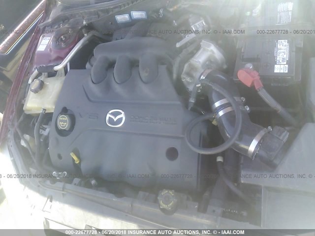 1YVHP80D635M30584 - 2003 MAZDA 6 S RED photo 10