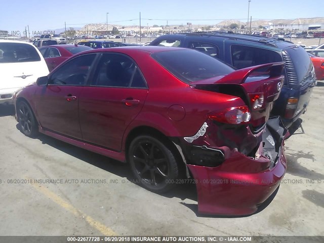 1YVHP80D635M30584 - 2003 MAZDA 6 S RED photo 3