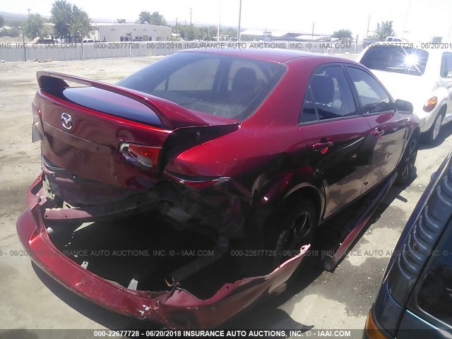 1YVHP80D635M30584 - 2003 MAZDA 6 S RED photo 4