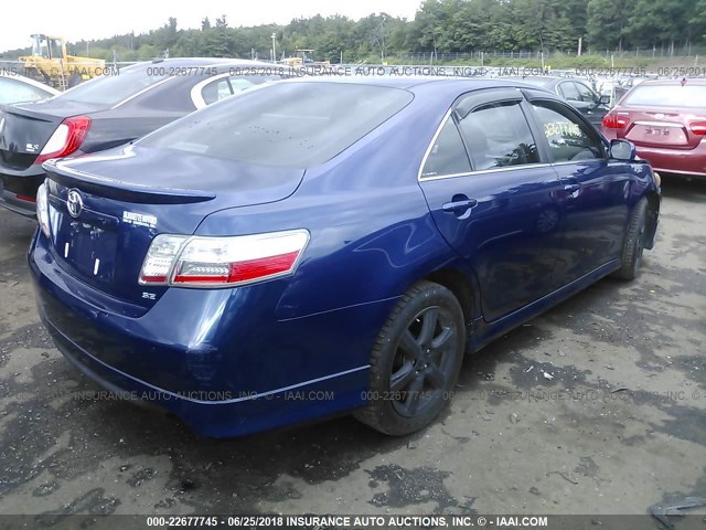 4T1BE46K67U130924 - 2007 TOYOTA CAMRY NEW GENERAT CE/LE/XLE/SE BLUE photo 4