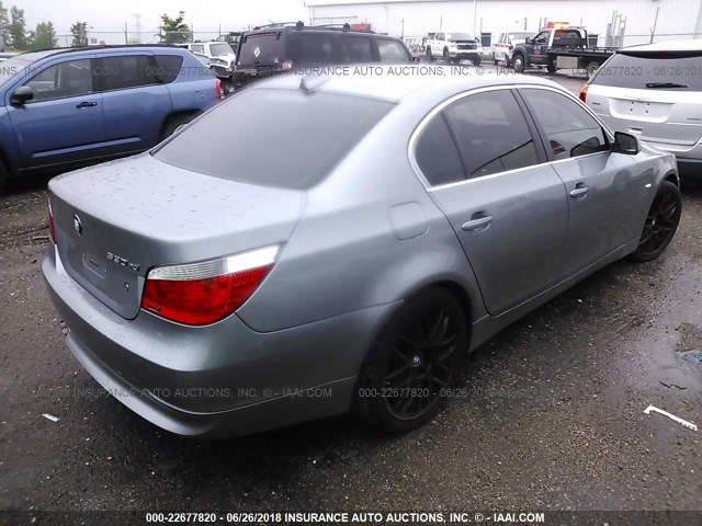 WBANF73597CU24139 - 2007 BMW 530 XI Մոխրագույն լուսանկար 4