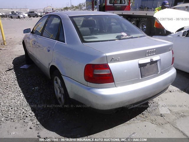 WAUED28D5WA153454 - 1998 AUDI A4 2.8 QUATTRO SILVER photo 3