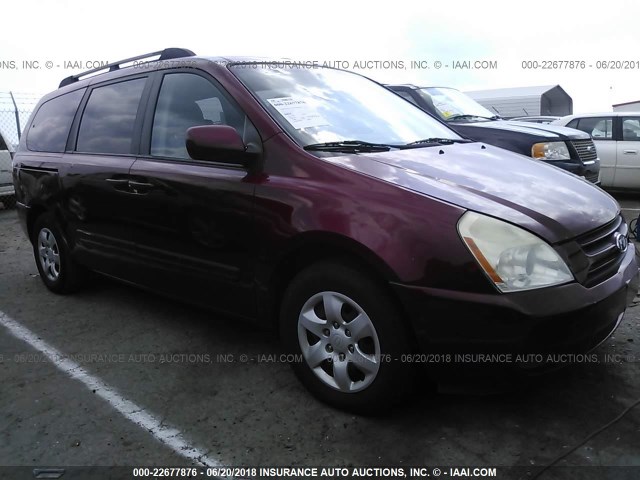 KNDMB233X66059334 - 2006 KIA SEDONA EX/LX RED photo 1