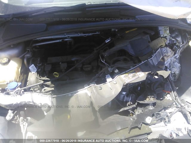 1FADP3F25EL187058 - 2014 FORD FOCUS SE SILVER photo 10