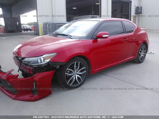 JTKJF5C74FJ002726 - 2015 TOYOTA SCION TC 红色 照片 2