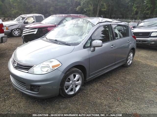 3N1BC1CP7AL368004 - 2010 NISSAN VERSA S/SL GRAY photo 2