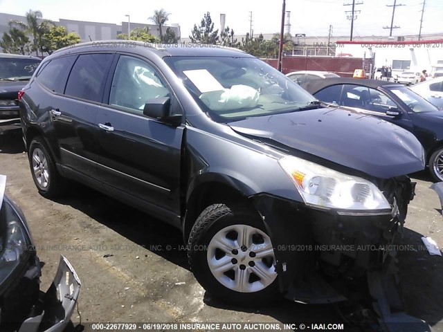 1GNKRFED7BJ315928 - 2011 CHEVROLET TRAVERSE LS GRAY photo 1