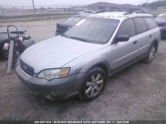 4S4BP61C167355335 - 2006 SUBARU LEGACY OUTBACK 2.5I SILVER photo 2