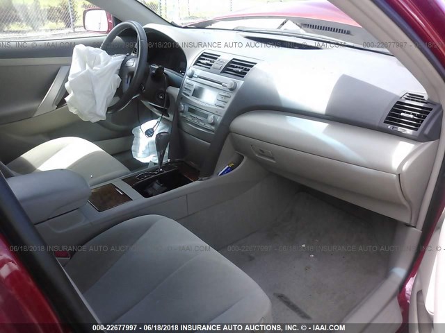 4T1BE46K48U222891 - 2008 TOYOTA CAMRY CE/LE/XLE/SE RED photo 5