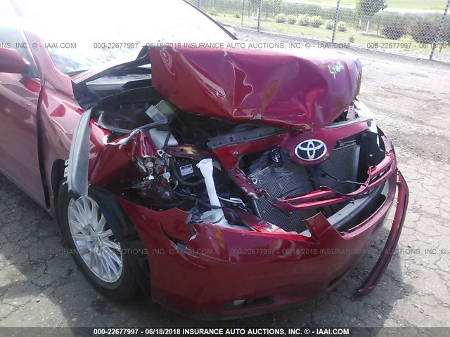 4T1BE46K48U222891 - 2008 TOYOTA CAMRY CE/LE/XLE/SE RED photo 6