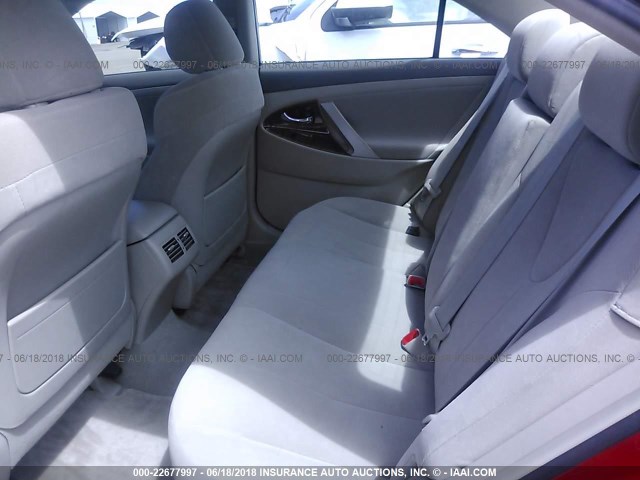 4T1BE46K48U222891 - 2008 TOYOTA CAMRY CE/LE/XLE/SE RED photo 8