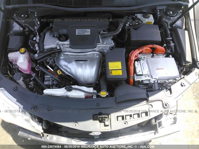 4T1BD1FK9DU096068 - 2013 TOYOTA CAMRY HYBRID/LE/XLE 灰色 照片 10