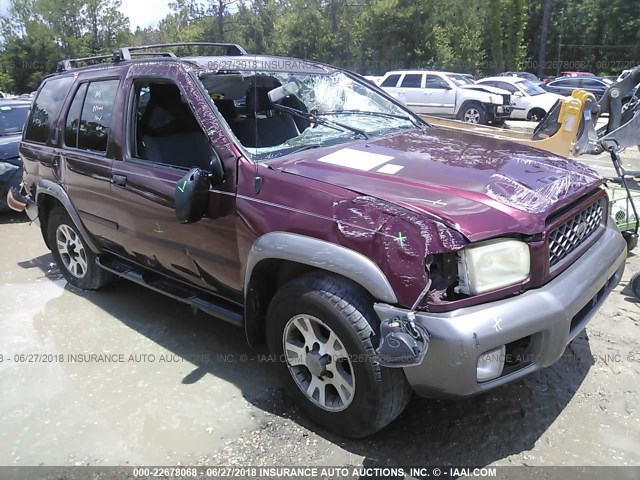 JN8DR09X31W562551 - 2001 NISSAN PATHFINDER LE/SE/XE MAROON photo 1