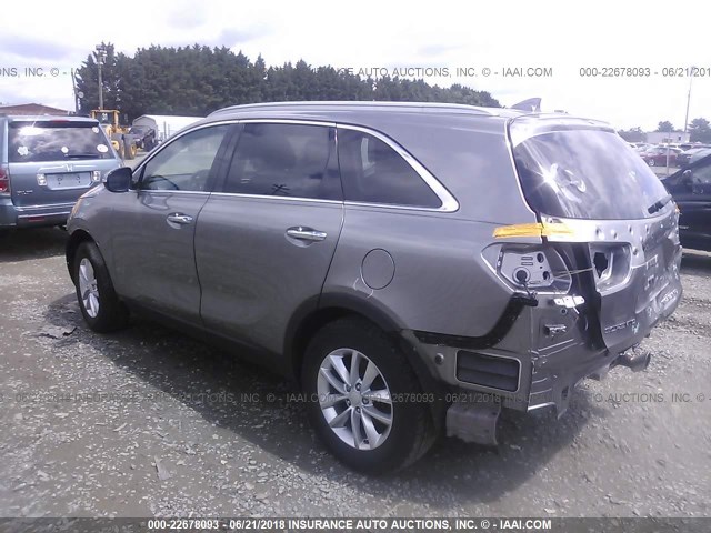 5XYPG4A32GG172089 - 2016 KIA SORENTO LX/L GRAY photo 3